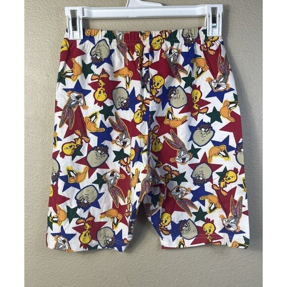 Vintage Looney Tunes Warner Bros Shorts 1994 Pro Spirit Size L USA Elastic Waist - Picture 2 of 10